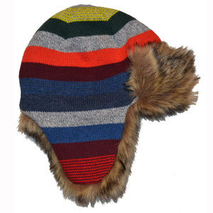GAP Accessories - Baby Gap Crazy Stripe Faux Fur Lined Trapper Hat GAP Accessories - Baby Gap Crazy Stripe Faux Fur Lined Trapper Hat